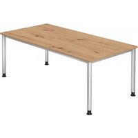 HILO 2E S | Schreibtisch - 200 x 100 höhenverstellbar Asteiche