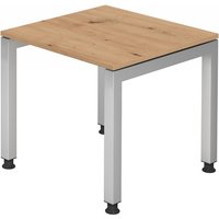JAVA 8 S | Schreibtisch - 80 x 80 höhenverstellbar Asteiche