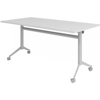 KALA 16 | Klapptisch fahrbar | 160 cm | Silber - Konferenztisch Grau 160 x 80