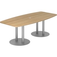 KARAT S 22 S - Karat Eiche mit Säulenfuß/Silber 220 x 103