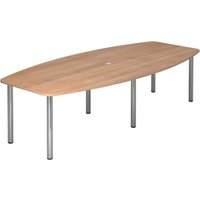 KARAT 28 C - Karat Nussbaum 280 x 130 mit Chromfuß