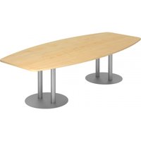 KARAT S 28 S - Karat Ahorn mit Säulenfuß/Silber 280 x 130