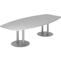 KARAT S 28 S - Karat Grau mit Säulenfuß/Silber 280 x 130