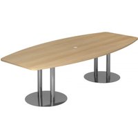 KARAT S 28 C - Karat Eiche mit Säulenfuß/Chrom 280 x 130