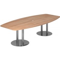 KARAT S 28 C - Karat Nussbaum mit Säulenfuß/Chrom 280 x 130