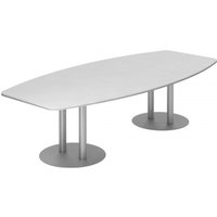 KARAT S 28 S - Karat Weiß mit Säulenfuß/Silber 280 x 130