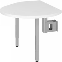 LA92 C | Anbauplatte inkl. Konsole und 2 Stützfüße - Weiß/Silber