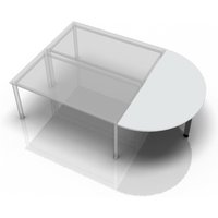 LA160 G - Ansatztisch 160x80 Grau