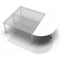 LA160 - Ansatztisch 160x80 Weiß