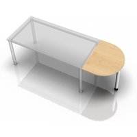 LA60 W - Ansatztisch 60x80 Ahorn