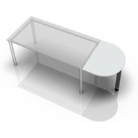 XBA60 G - Ansatztisch 60x80 Grau