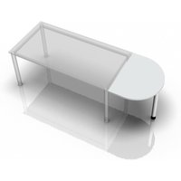 LA60 W - Ansatztisch 60x80 Grau