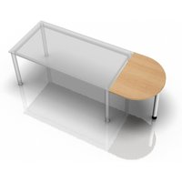 XBA60 W - Ansatztisch 60x80 Eiche