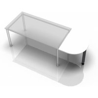 XBA60 G - Ansatztisch 60x80 Weiß