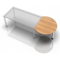 LA80 W - Ansatztisch 80x100 Nussbaum