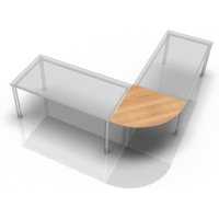 LE91 - Eckwinkel rund 80x80 Nussbaum