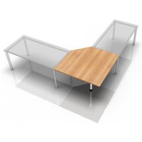 XBT12 W - Trapezplatte 120x120 Nussbaum