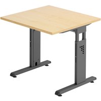 MEGA 8 G | Schreibtisch - 80 x 80 höhenverstellbar Ahorn/Graphit