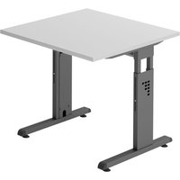 MEGA 8 G | Schreibtisch - 80 x 80 höhenverstellbar Grau/Graphit