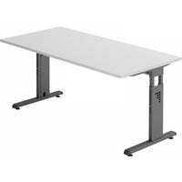 MEGA 16 G | Schreibtisch - 160 x 80 höhenverstellbar Grau/Graphit