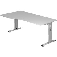 MEGA 18 S | Schreibtisch - 180 x 100 Grau/Silber höhenverstellbar