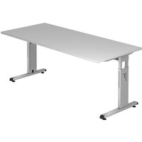 MEGA 19 S | Schreibtisch - 180 x 80 Grau/Silber höhenverstellbar