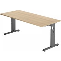 MEGA 19 G | Schreibtisch - 180 x 80 höhenverstellbar Eiche/Graphit