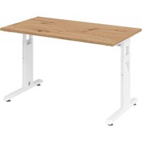 MEGA 612 W | Schreibtisch - höhenverstellbar 120 x 67 Asteiche/Weiß