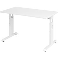 MEGA 612 W | Schreibtisch - höhenverstellbar Weiß/Weiß 120 x 67