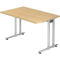 NANO 12 S | Schreibtisch - 120 x 80 Ahorn/Silber