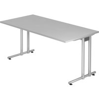 NANO 16 S | Schreibtisch - 160 x 80 Grau/Silber