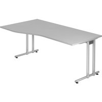 NANO 18 S | Schreibtisch - 180 x 100 Grau/Silber