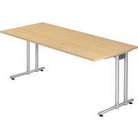 NANO 19 S | Schreibtisch - 180 x 80 Ahorn/Silber