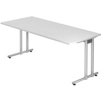 NANO 19 S | Schreibtisch - 180 x 80 Weiß/Silber
