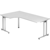 NANO 82 S | Schreibtisch - 200 x 120 Weiß/Silber
