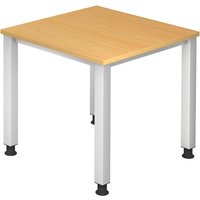 QUEO 8 S | Schreibtisch - Buche 80 x 80 höhenverstellbar