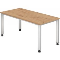 QUEO 16 S | Schreibtisch - 160 x 80 höhenverstellbar Asteiche