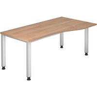 QUEO 18 S | Schreibtisch - 180 x 100 Nussbaum höhenverstellbar
