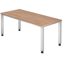 QUEO 19 S | Schreibtisch - 180 x 80 Nussbaum höhenverstellbar
