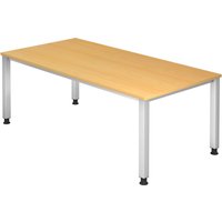 QUEO 2E S | Schreibtisch - Buche 200 x 100 höhenverstellbar