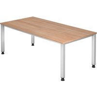 QUEO 2E S | Schreibtisch - 200 x 100 Nussbaum höhenverstellbar