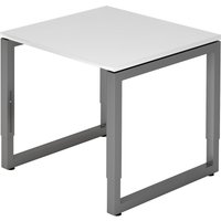 REGO 8 G | Schreibtisch - 80 x 80 höhenverstellbar Weiß/Graphit