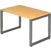 REGO 12 G | Schreibtisch - 120 x 80 höhenverstellbar Buche/Graphit