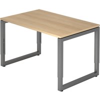 REGO 12 G | Schreibtisch - 120 x 80 höhenverstellbar Eiche/Graphit