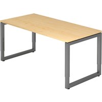 REGO 16 G | Schreibtisch - 160 x 80 höhenverstellbar Ahorn/Graphit