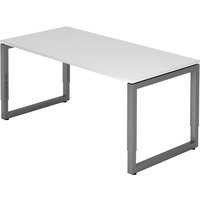REGO 16 G | Schreibtisch - 160 x 80 höhenverstellbar Weiß/Graphit