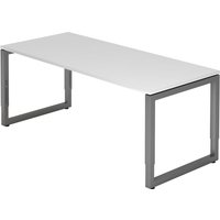 REGO 19 G | Schreibtisch - 180 x 80 höhenverstellbar Weiß/Graphit