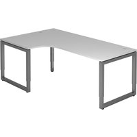 REGO 82 G | Schreibtisch - 200 x 120 höhenverstellbar Grau/Graphit