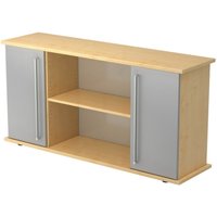 KAPA SB | Sideboard | mit Türen - Ahorn/Silber Chromgriff Metall