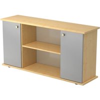 KAPA SB | Sideboard | mit Türen - Ahorn/Silber mit Knauf